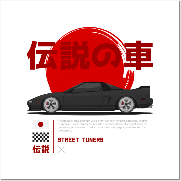 Midnight Racer Black NSX JDM Wall Art by GoldenTuners